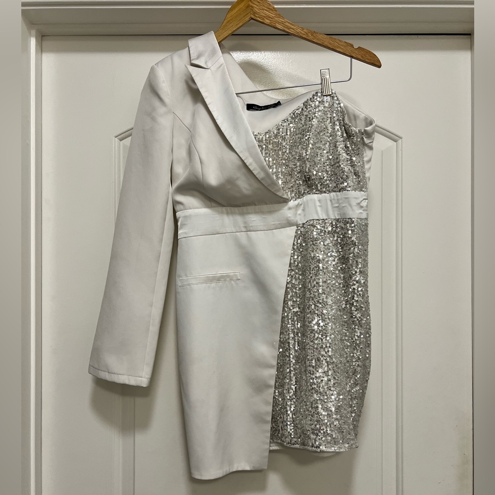 Elle Zeitoune Alexa Asymmetric Sequin Dress - Picture 7 of 13